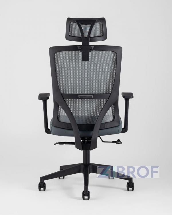 Компьютерное кресло для руководителя TopChairs Local офисное серое обивка сетка ткань крестовина пластик Компьютерное кресло для руководителя TopChairs Local офисное серое обивка сетка ткань крестовина пластик