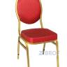 Банкетный стул Квин 20мм - золотой, красная корона, стальной каркас, обивка жаккард, наполнитель литой ППУ