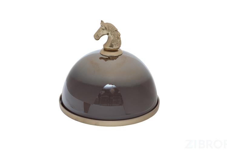 69-22295 Блюдо с крышкой декоративное "Horse" d26*Н25.5см