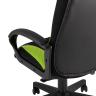 Геймерское кресло TopChairs ST-CYBER 9 GREEN ткань/экокожа черный/зеленый