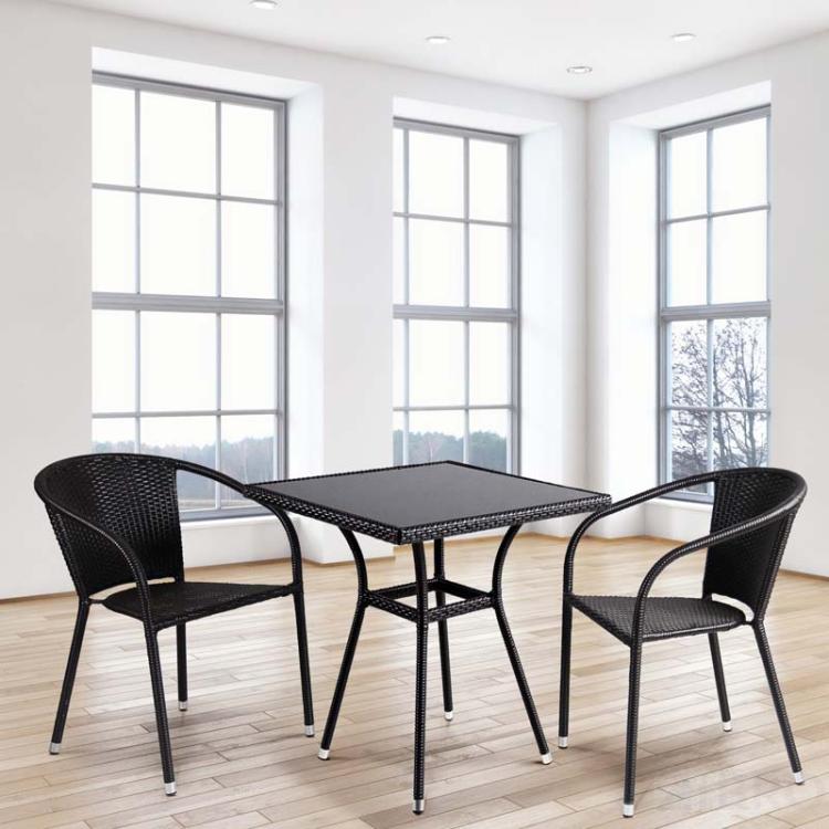 Комплект мебели из иск. ротанга T282BNS/Y137C-W53 Brown (2+1)
