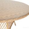 "Эспрессо" плетеный круглый диаметр 150 см. стол из искусственного ротанга, цвет соломенный