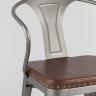 Стул Tolix ARMS SOFT с подлокотниками серебристый пластик, металл Стул Tolix ARMS SOFT с подлокотниками серебристый пластик, металл