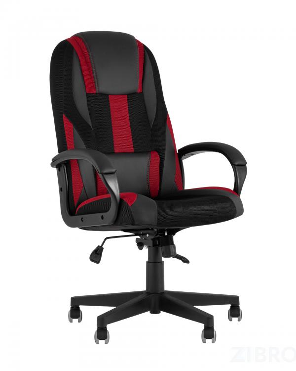 TopChairs ST-CYBER 9 черный/красный текстиль/эко.кожа крестовина пластик TopChairs ST-CYBER 9 черный/красный текстиль/эко.кожа крестовина пластик