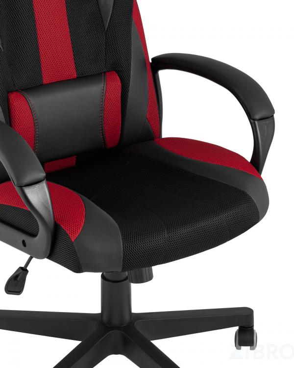 TopChairs ST-CYBER 9 черный/красный текстиль/эко.кожа крестовина пластик TopChairs ST-CYBER 9 черный/красный текстиль/эко.кожа крестовина пластик
