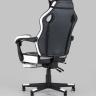 Игровое кресло компьютерное TopChairs Virage черно-белое геймерское