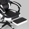 Игровое кресло компьютерное TopChairs Virage черно-белое геймерское