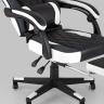 Игровое кресло компьютерное TopChairs Virage черно-белое геймерское