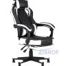 Игровое кресло компьютерное TopChairs Virage черно-белое геймерское