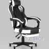 Игровое кресло компьютерное TopChairs Virage черно-белое геймерское