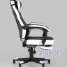 Игровое кресло компьютерное TopChairs Virage черно-белое геймерское