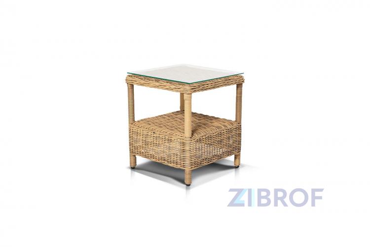 "Форио" столик кофейный из искусственного ротанга, цвет соломенный
