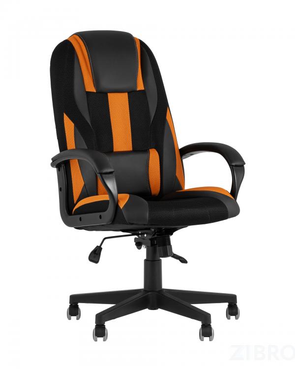 TopChairs ST-CYBER 9 черный/оранжевый текстиль/эко.кожа крестовина пластик TopChairs ST-CYBER 9 черный/оранжевый текстиль/эко.кожа крестовина пластик
