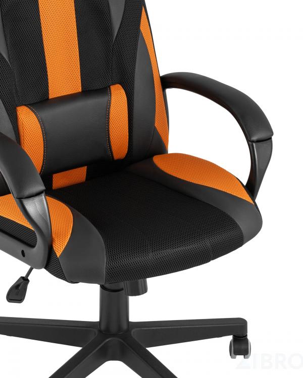 TopChairs ST-CYBER 9 черный/оранжевый текстиль/эко.кожа крестовина пластик TopChairs ST-CYBER 9 черный/оранжевый текстиль/эко.кожа крестовина пластик