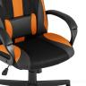 TopChairs ST-CYBER 9 черный/оранжевый текстиль/эко.кожа крестовина пластик TopChairs ST-CYBER 9 черный/оранжевый текстиль/эко.кожа крестовина пластик