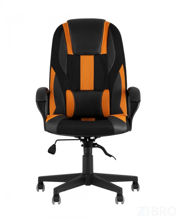 TopChairs ST-CYBER 9 черный/оранжевый текстиль/эко.кожа крестовина пластик TopChairs ST-CYBER 9 черный/оранжевый текстиль/эко.кожа крестовина пластик