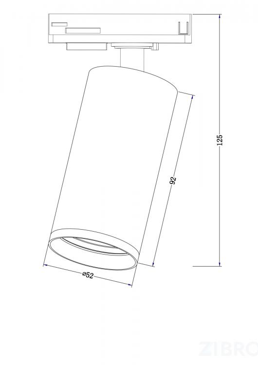 Трековый светильник Technical TR020-1-GU10-W