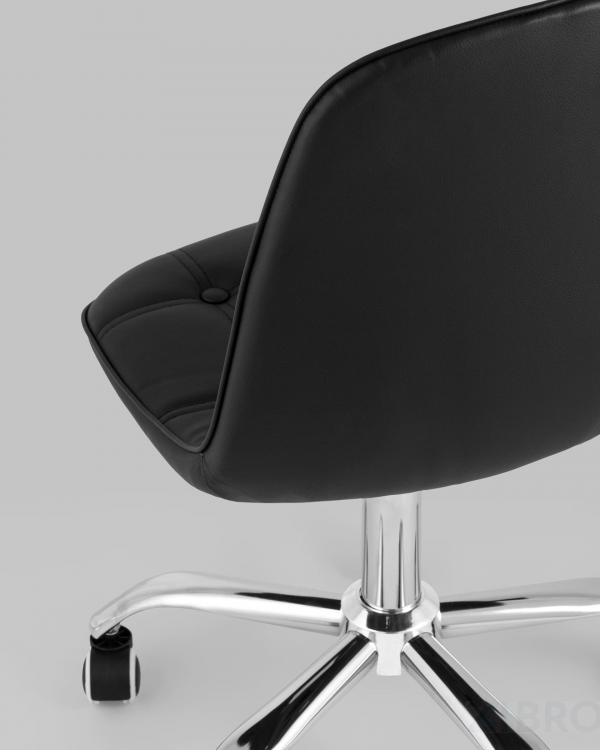 Компьютерное кресло офисное Тейлор экокожа черный без подлокотников крестовина металл