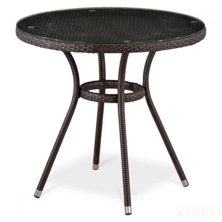 Плетеный стол T283ANT-W51-D80 Brown