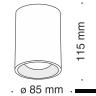Потолочный светильник Technical C012CL-01B