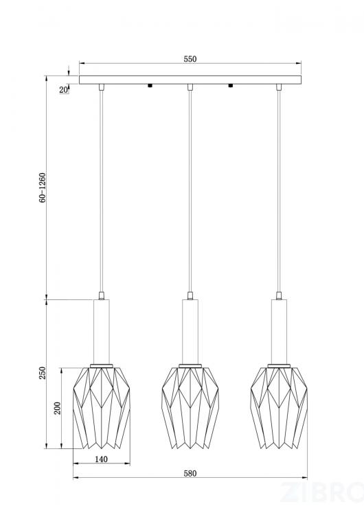 Подвесной светильник Freya FR9001PL-03B