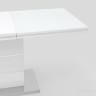 Стол обеденный белый глянцевый Глазго, столешница раскладная, размеры 140 (170)* 80 см