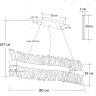 62GDW-913-800 Люстра Wave 80*30см