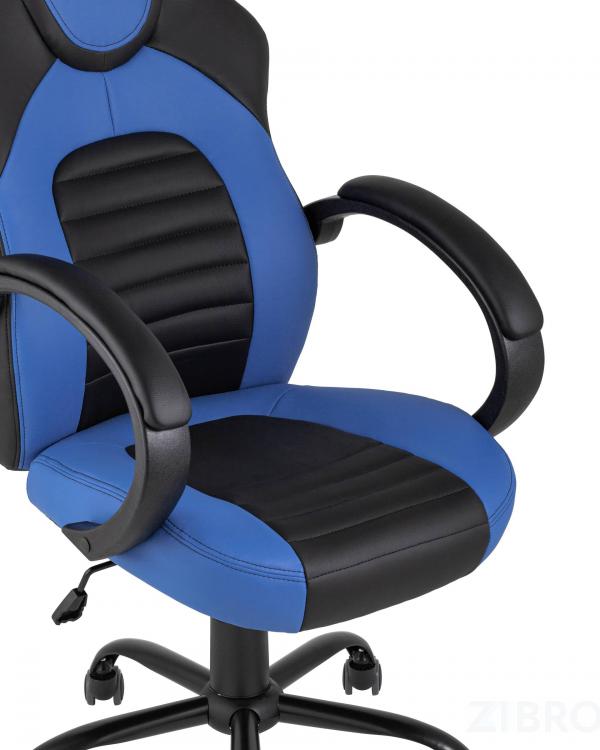 Игровое кресло TopChairs Racer Midi черно-синее геймерское Игровое кресло TopChairs Racer Midi черно-синее геймерское