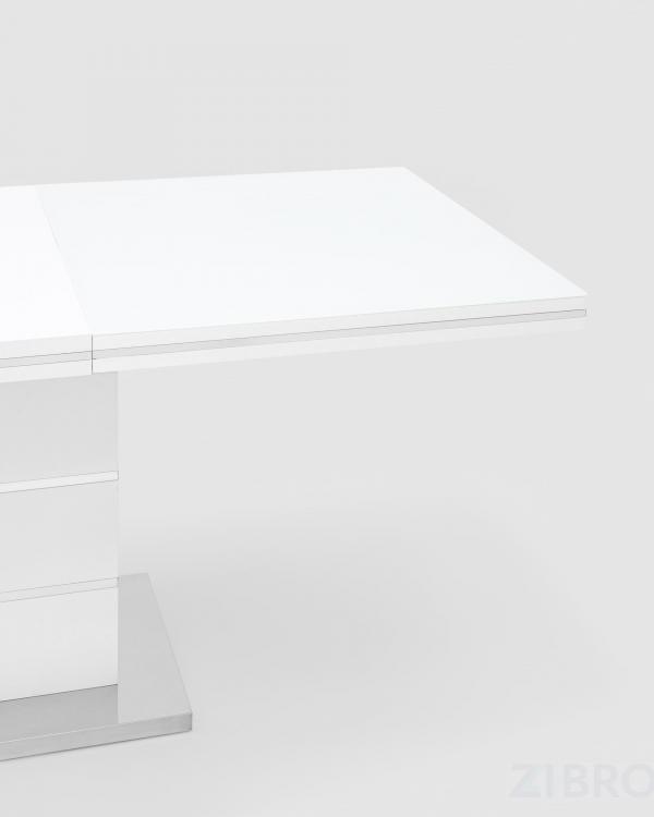 Стол обеденный Глазго раскладной белый, размеры столешницы 160 (215)* 90 см
