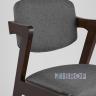 Комплект из двух стульев VIVA мягкое серое сиденье, деревянный каркас из массива гевеи