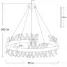 62GDW-913-800R Люстра Cloud d80см h30см