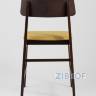 Комплект из четырех стульев ODEN мягкая тканевая желтая обивка