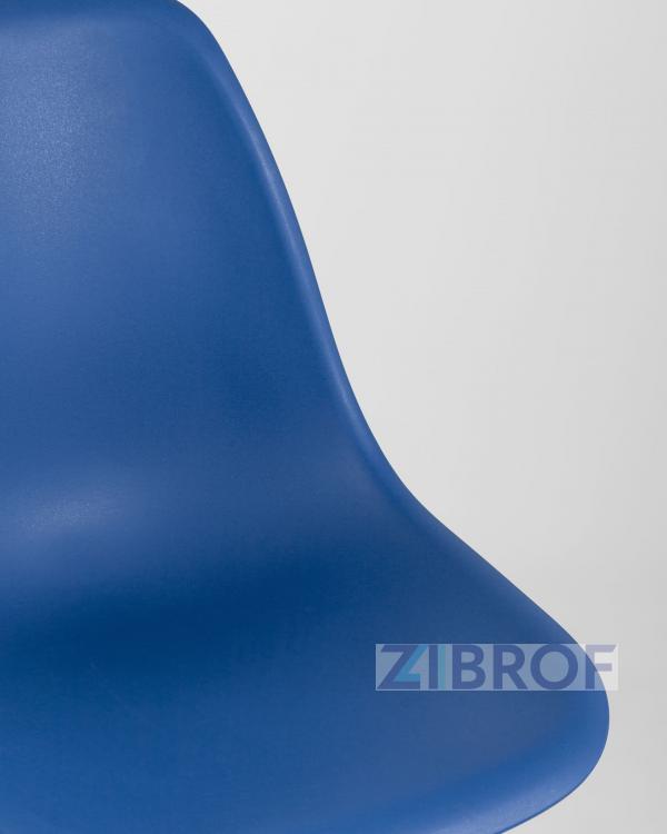 Стул Style DSW синий пластиковый, сталь, натуральный массив бука, 4 шт.