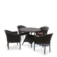 Обеденный комплект плетеной мебели T190A/Y350A-W53 Brown (4+1)