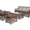 "Асти" лаунж-зона из искусственного ротанга на 4 персоны, цвет коричневый