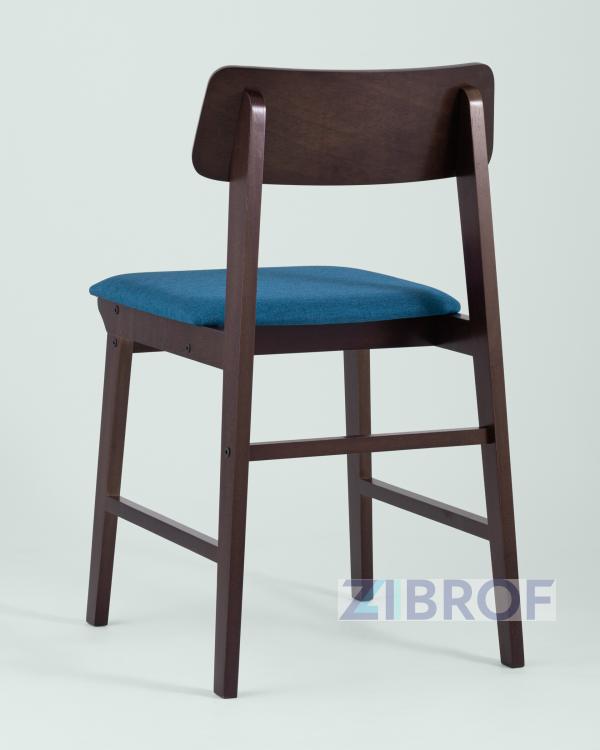 Комплект из четырёх стульев ODEN мягкая тканевая синяя обивка