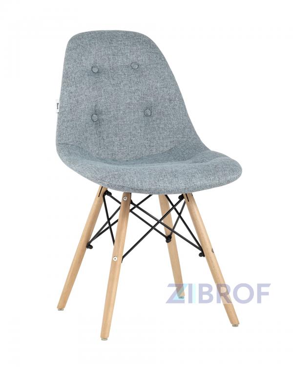 DSW SOFT серо-голубой обивка рогожка ножки массив бука металлический каркас