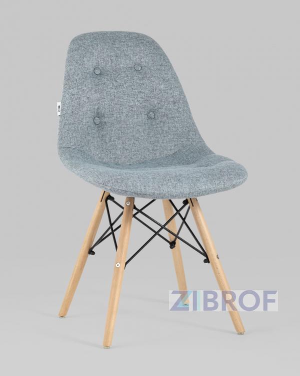 DSW SOFT серо-голубой обивка рогожка ножки массив бука металлический каркас