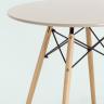 Стол EAMES DSW D80 бежевый, столешница МДФ, ножки массив бука