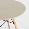 Стол EAMES DSW D80 бежевый, столешница МДФ, ножки массив бука