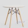 Стол EAMES DSW D80 бежевый, столешница МДФ, ножки массив бука