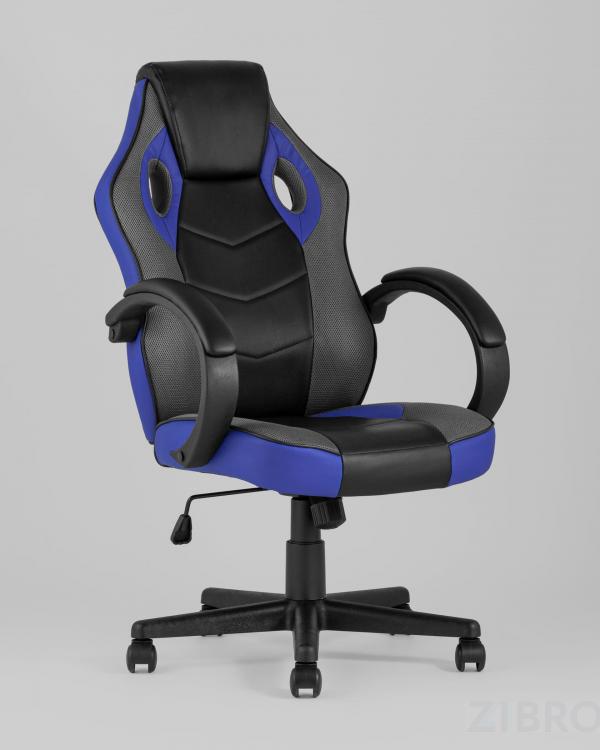 Игровое кресло компьютерное TopChairs Sprinter синее геймерское Игровое кресло компьютерное TopChairs Sprinter синее геймерское