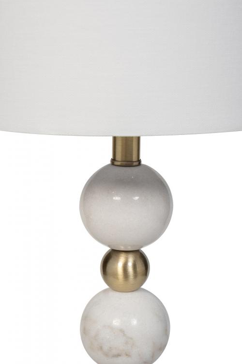 22-89567 Лампа настольная плафон лён белый h.56 см