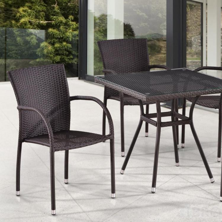 Комплект плетеной мебели T283BNT-W2390/Y282A-W52 Brown 4Pcs
