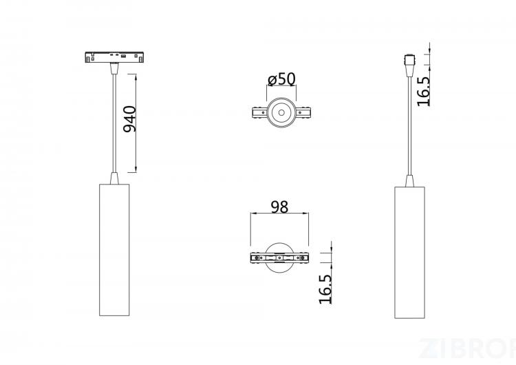 Трековый светильник Technical TR016-2-12W3K-W