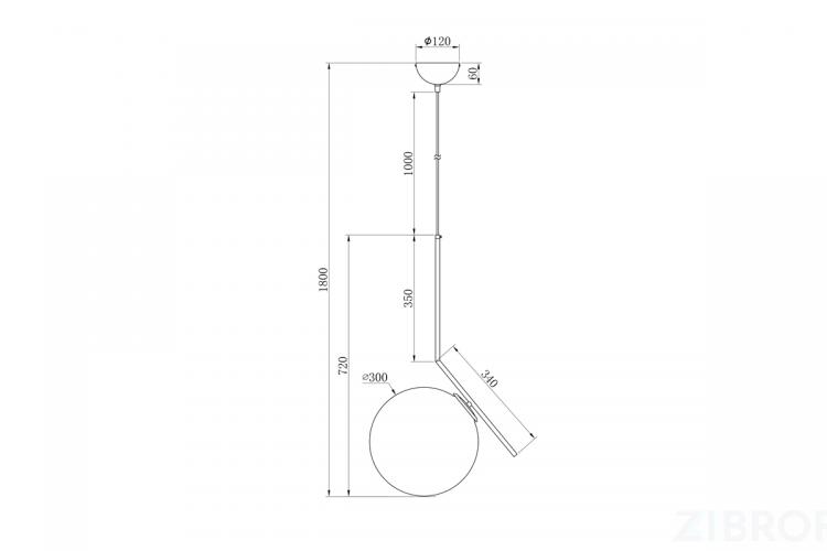 K2GP-825BR Светильник потолочный d30*70см
