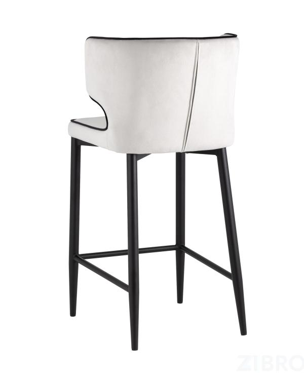 Стул полубанрый Матео с кантом велюр светло-серый