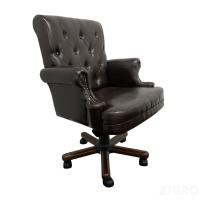 Кресло Каст цвет темно-коричневый, опора пятилучье с деревянными накладками