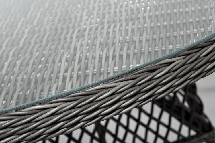 "Дольче" обеденная группа из искусственного ротанга, цвет графит