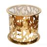 GY-ET8158GOLD Стол журнальный стекло прозр/золото d58*50см